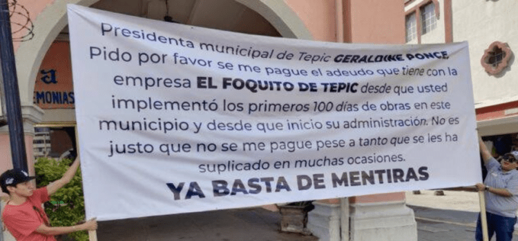 Reclama empresa pago al Ayuntamiento de Tepic