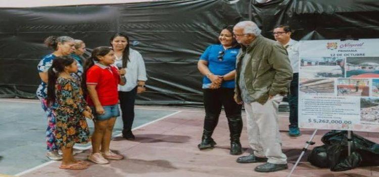 Niños de El Trapichillo estrenarán domo escolar, cancha y aulas nuevas en su escuela