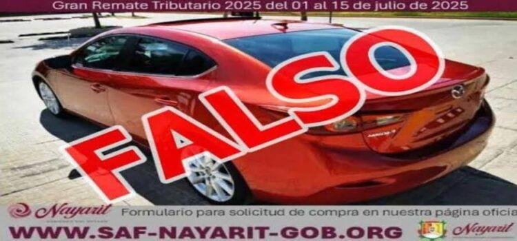 Desmiente Gobierno de Nayarit supuesta venta directa de vehículos oficiales