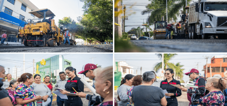 Geraldine Ponce supervisa obra de rehabilitación de la Calzada del Ejército